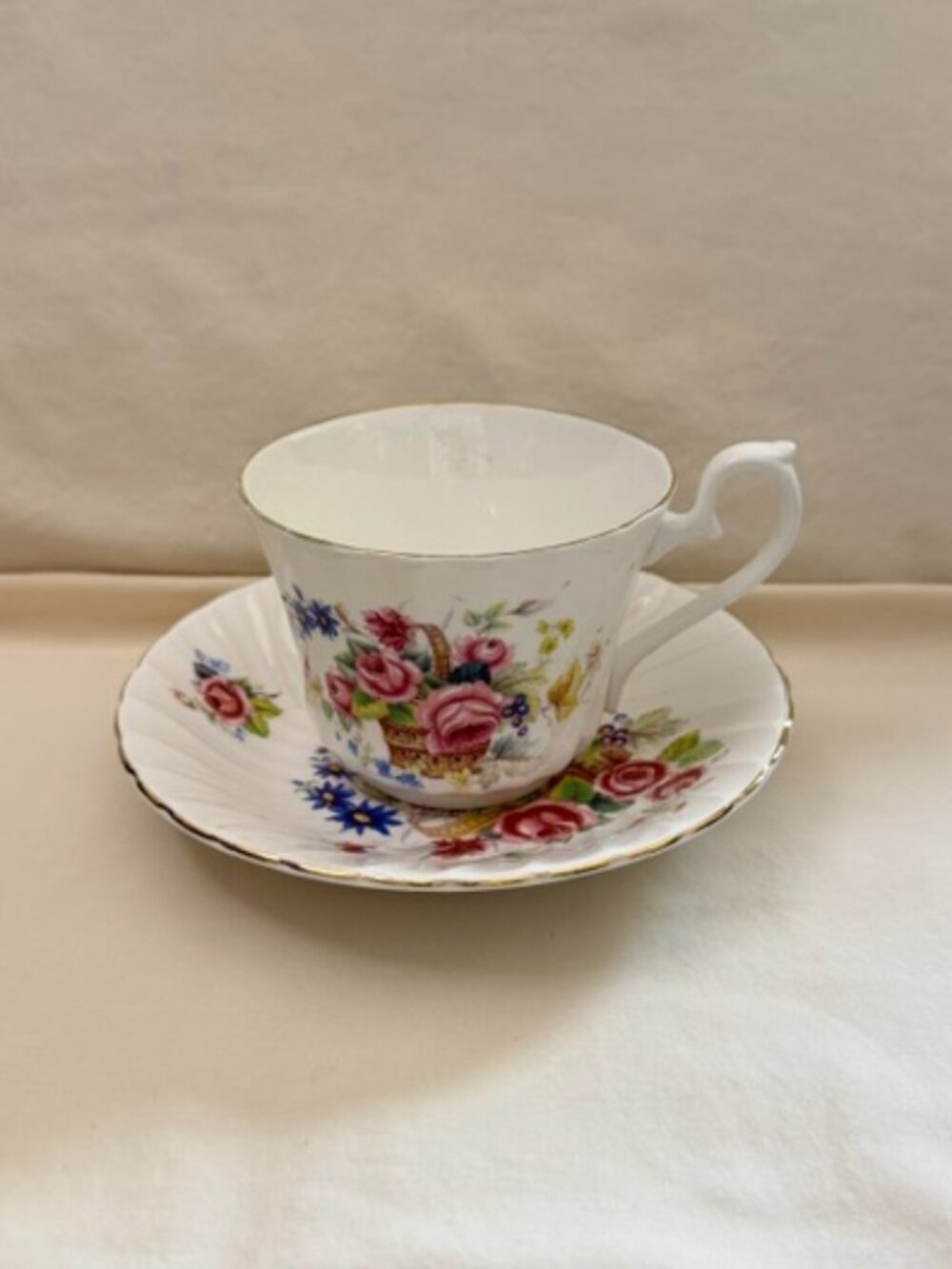 Vintage Bone China Teacup and Saucer